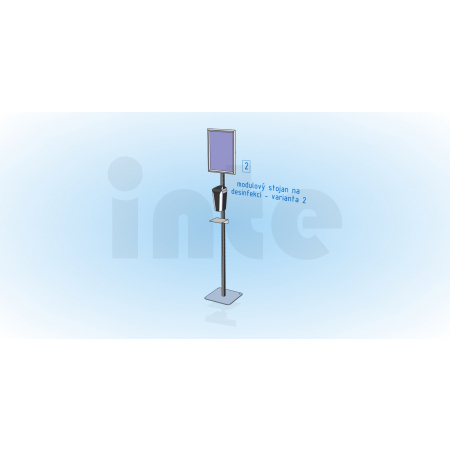 Univerzální stojan s bezdotykovým dávkovačem a info tabulkou