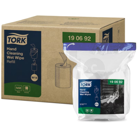 Tork vlhčené utěrky na ruce, W14, 4 bal. x 58 útržků 190692