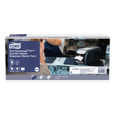Tork Xpressnap Fit pultový zásobník na ubrousky Starter Pack (zásobník + 2 bal.ubrousky) N14, 962901