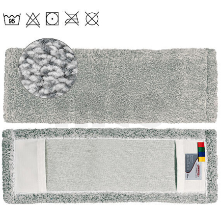 SPRINTUS - Delphin profesionální kapsový mop z mikrovlákna, 50 cm, bílý/šedý 301226