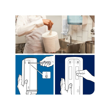 TORK Dávkovač na mýdla a dezinfekční prostředky na ruce s loketní pákou S4, bílý, 564100