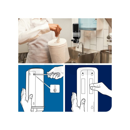 TORK Dávkovač na mýdla a dezinfekční prostředky na ruce s loketní pákou S4, černý, 564108