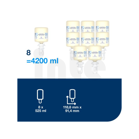 Tork Mini jemně parfemované tekuté mýdlo S5, 8 x 525 ml, 425502