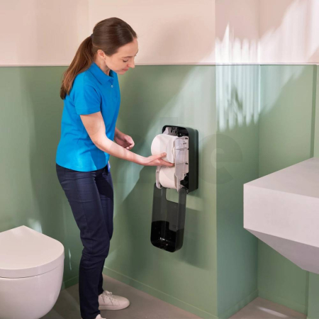 Tork OptiServe zásobník na 2 role bezdutinkového toaletního papíru, černý, T7, 558042