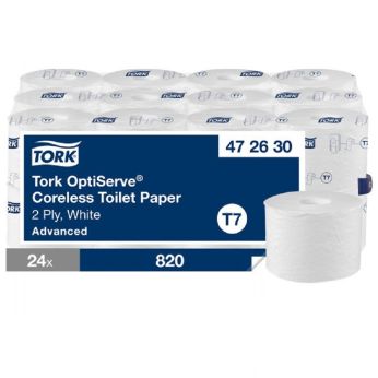 Tork OptiServe bezdutinkový toaletní papír, 2 vrs, T7, 24 rolí, 472630