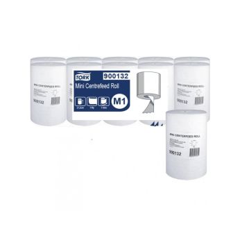 Tork Basic papírová utěrka, bílá, 1vrs, M1, 10 rolí, 900132