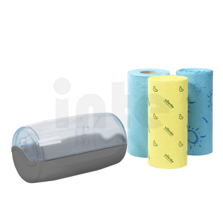 VILEDA - Houbová utěrka Quick'n Dry role žlutá, 25 cm x 10 m - 1 ks, 145632