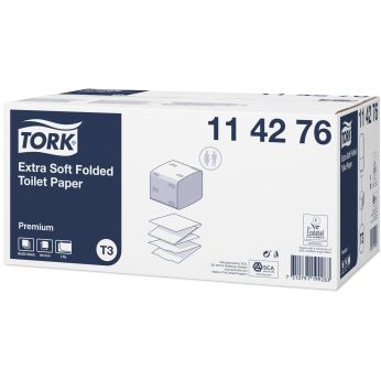 TORK Folded Extra Soft toaletní papír Premium, T3 - 7 560 útržků 114276