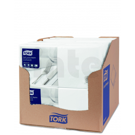 TORK jemný bílý ubrousek – oběd 1 500 ks 477414