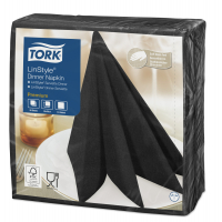 TORK Premium Linstyle® černý ubrousek – večeře 600 ks, 478726