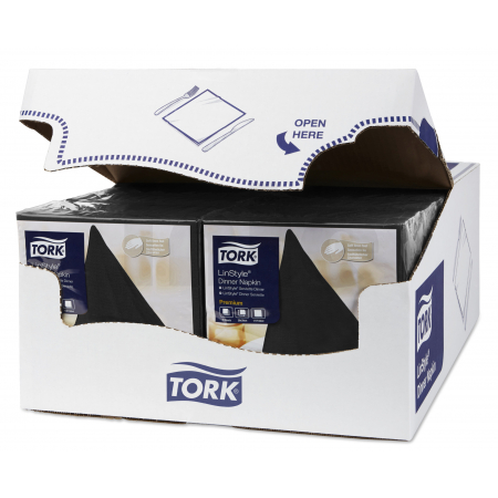TORK Premium Linstyle® černý ubrousek – večeře 600 ks, 478726