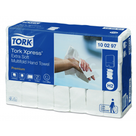 TORK Xpress® Extra Soft skládané papírové ručníky, H2 - 2 100 útržků 100297