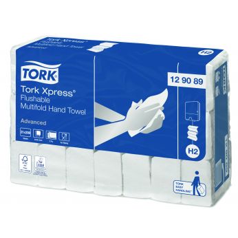 TORK Xpress® splachovatelné skládané papírové ručníky, H2 - 4 200 útržků 129089