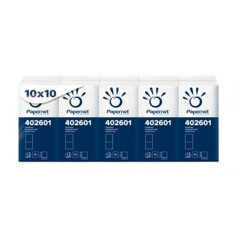 PAPERNET - Bílé papírové kapesníky SUPERIOR, 4 vrstvé - 2400 ks = 1 balení - 402601